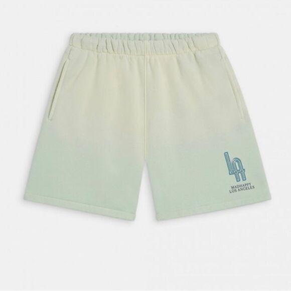 Madhappy Grove Exclusive Fleece Shorts Small Ombre Green NEW - Picture 1 of 7